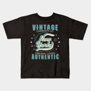 Authentic Retro New York Garment Design Kids T-Shirt